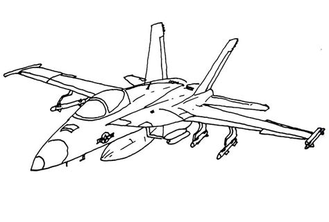 Printable Fighter Jet Coloring Pages
